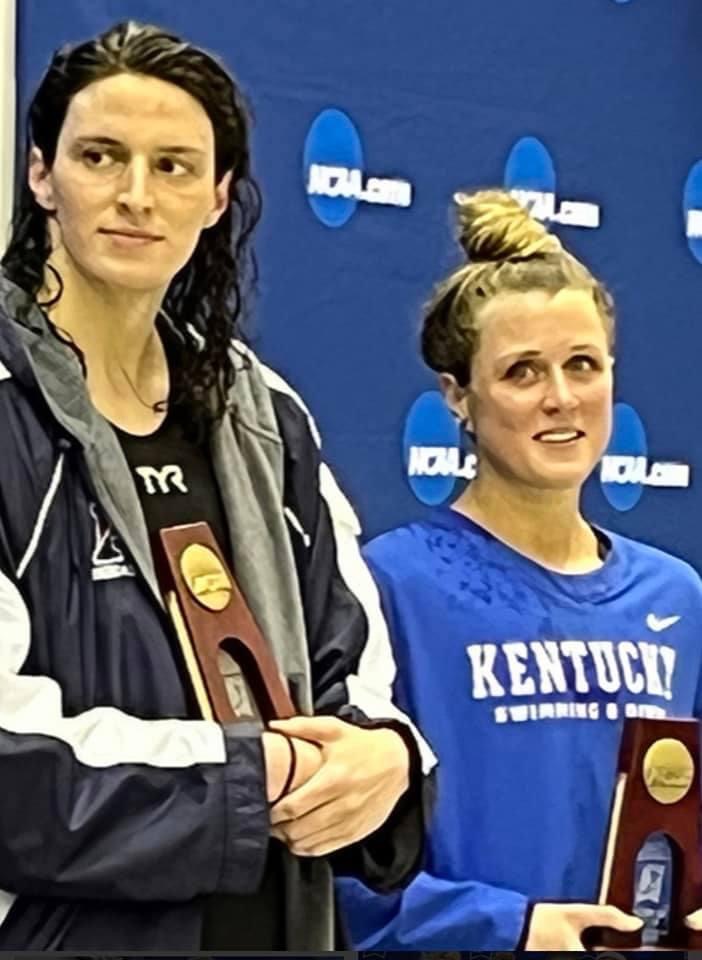 University of Kentucky swimmer Riley Gaines was tossed into the